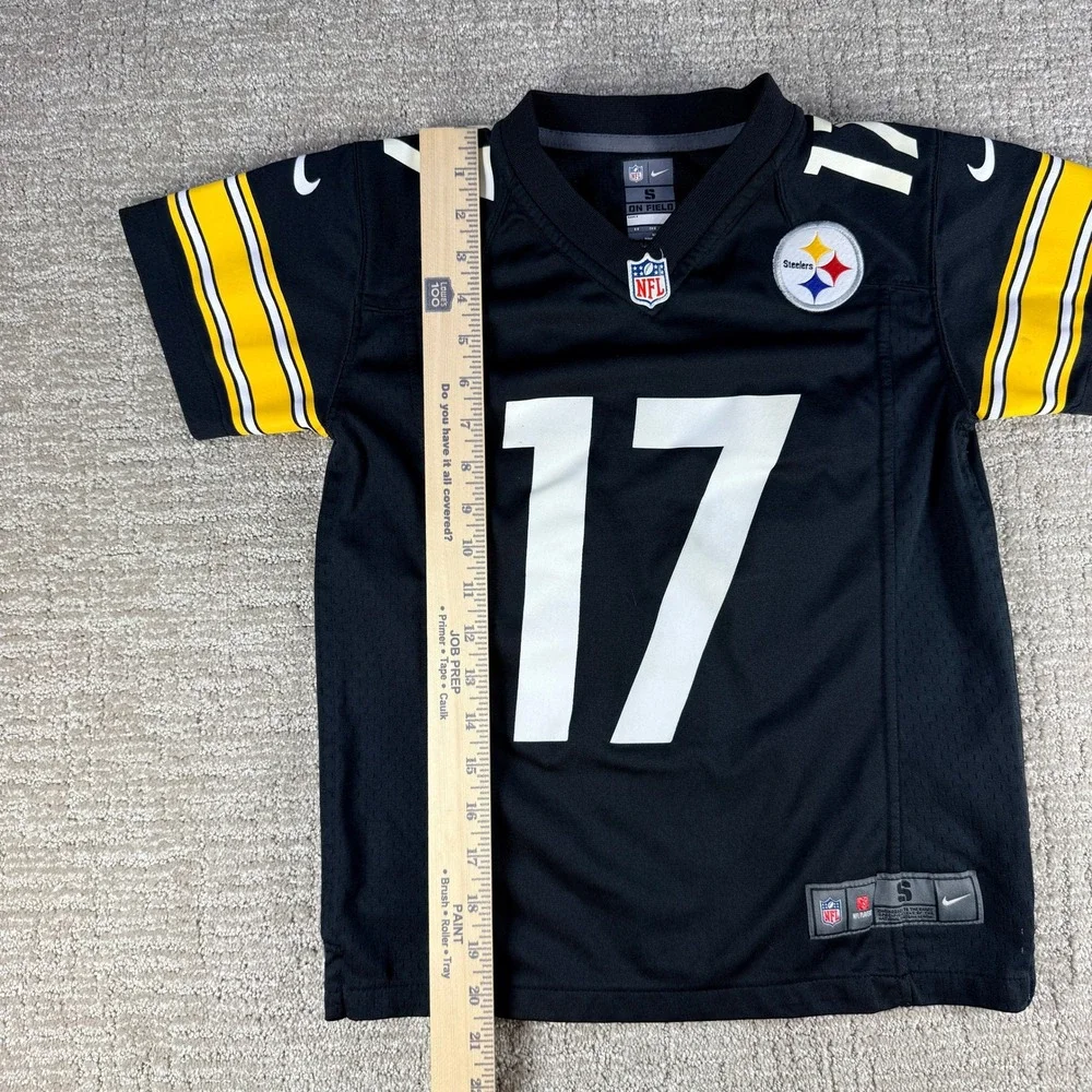 Nike On Field Mike Wallace #17 Steelers Jersey Youth Small Black NFL Football